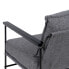 Armchair 69 x 79 x 82 cm Synthetic Fabric Grey Metal