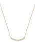 ფოტო #1 პროდუქტის Diamond Bezel Curved Bar 18" Statement Necklace (1/4 ct. t.w.) in 14k Yellow Gold or 14k Rose Gold