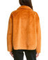 Adrienne Landau Fuzzy Jacket Women's Orange L