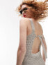 Фото #5 товара Повседневное платье Topshop - Миди-платье из серебра с квадратным вырезом