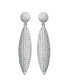 ფოტო #1 პროდუქტის Suzy Levian Sterling Silver Cubic Zirconia Pave Puff Drop Dangle Earrings