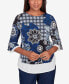 ფოტო #1 პროდუქტის Women's Downtown Vibe Floral Flutter Sleeve Top with Woven Trim