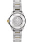 ფოტო #2 პროდუქტის Women's Swiss Automatic DS Action Lady Diamond Accent Two-Tone Stainless Steel Bracelet Watch 35mm