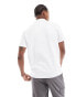 ASOS DESIGN Premium interlock polo 300gsm in white