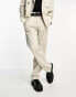 Фото #2 товара Weekday Lewis co-ord regular fit suit trousers in light grey exclusive to ASOS