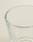 Transparent glass cappuccino cup