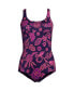 Фото #2 товара Plus Size Chlorine Resistant Soft Cup Tugless Sporty One Piece Swimsuit