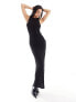 Фото #7 товара NA-KD sleeveless maxi dress in black glitter