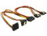 Фото #1 товара Delock 60148 - 0.3 m - SATA 15-pin - 4 x SATA 15-pin - Male/Female - Beige - Orange - Red - Yellow - Straight