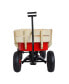 Фото #4 товара outdoor sport wagon tools cart wooden side panels air tires Wagon (red)