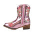 Фото #6 товара Roper Riley Floral Snip Toe Cowboy Toddler Girls Pink Casual Boots 09-017-1566-