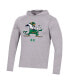 Men's Heather Gray Notre Dame Fighting Irish School Logo Raglan Long Sleeve Hoodie Performance T-shirt