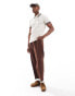 BOSS GREEN paddy tipped polo shirt in light beige