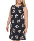 Plus Size Printed Sleeveless Jersey Dress