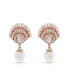 Shell, White, Rose Gold-Tone Idyllia Drop Earrings