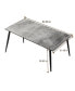 Фото #3 товара Grey Sintered Stone Dining Table, 63 inch