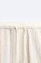 Textured cotton bermuda shorts