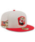 Фото #1 товара Men's Stone, Red Kansas City Chiefs 2023 Salute To Service 59FIFTY Fitted Hat