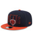 Фото #1 товара Men's Navy, Orange Chicago Bears Headline 9FIFTY Snapback Hat