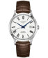 ფოტო #1 პროდუქტის Men's Swiss Automatic Record Chronometer Brown Leather Strap Watch 40mm