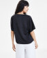 Фото #2 товара Women's V-Neck Dolman-Sleeve Top, Created for Macy's