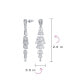 Фото #2 товара Cubic Zirconia CZ Linear Statement Asian Estate Art Deco Style Column Chandelier Earrings For Women Prom