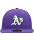 ფოტო #2 პროდუქტის Men's Purple Oakland Athletics Lime Side Patch 59FIFTY Fitted Hat