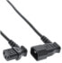 Фото #1 товара InLine power cable C13 / C14 - black - angled - 1.8m