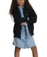 Toddler Girls Iconic Racer Jacket Черный, 5 - фото #4