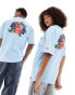 New Era unisex Los Angeles floral graphic t-shirt in blue