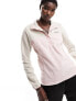 Columbia Benton Springs 1/2 snap fleece in pink and stone