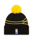Фото #1 товара Men's Black Golden State Warriors 2023/24 City Edition Cuffed Pom Knit Hat