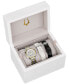 Women's Duality Diamond (1/10 ct. t.w.) Two-Tone Stainless Steel Bracelet Watch Box Set 34mm