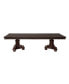 Фото #3 товара Dark Cherry Dining Table with Gold Tipping, 2 Extension Leaves