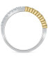 IGI Certified Diamond Bezel & Prong-Set Band (1/4 ct. t.w.) in 14k Two-Tone Gold Белый, 7 - фото #4