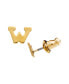 ფოტო #2 პროდუქტის 14K Gold-Dipped Initial Button Earrings