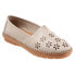 Trotters Rosie T2233-112 Womens Beige Narrow Leather Loafer Flats Shoes