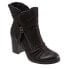 Softwalk Kendall S2054-004 Womens Black Wide Leather Ankle & Booties Boots 6