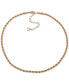 ფოტო #1 პროდუქტის Gold-Tone Rope Chain Collar Necklace, 16" + 3" extender