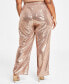 Фото #2 товара Trendy Plus Size Sequined Wide-Leg Pants