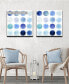 'Blue Lunar I/II' 2 Piece Abstract Canvas Wall Art Set