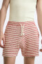 Geometric print jacquard bermuda shorts
