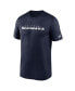 Фото #3 товара Men's College Navy Seattle Seahawks Legend Wordmark Performance T-shirt