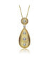 Фото #1 товара 14K Gold Plated Cubic Zirconia Pendant Necklace