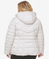 Фото #2 товара Women's Plus Size Faux-Fur-Trim Hooded Puffer Coat, Created for Macy's