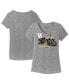 Фото #1 товара Women's Heather Gray Kyle Busch 3CHI Car Tri-Blend V-Neck T-shirt