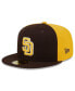 Фото #4 товара Бейсболка с козырьком New Era мужская коричнево-золотая San Diego Padres Gameday Sideswipe 59fifty