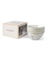 Фото #3 товара Heritage Collectables Cobblestone Pinstripe Bowls in Gift Box, Set of 4