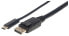 Фото #2 товара Manhattan USB-C to DisplayPort Cable - 4K@60Hz - 1m - Male to Male - Black - Equivalent to CDP2DP1MBD - Three Year Warranty - Polybag - 1 m - USB Type-C - DisplayPort - Male - Male - Straight