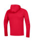 Фото #4 товара Men's Red Maryland Terrapins School Logo Raglan Long Sleeve Hoodie Performance T-shirt